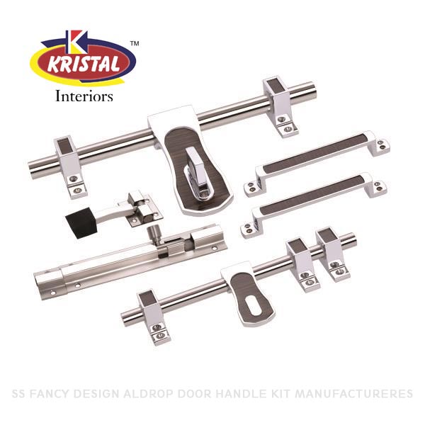 SS Aldrop Door Halndle with Tower Bolt - Pull Handle - Foot Door Stopper - Door Kit Manufacturer