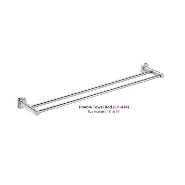 Double Rod Cloth Hanging Rack - Shelf - Wall Concelead Bathroom Fittings