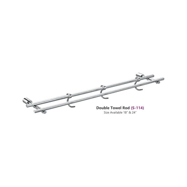 SS Chrome Double Towel Rod Bathroom Fittings