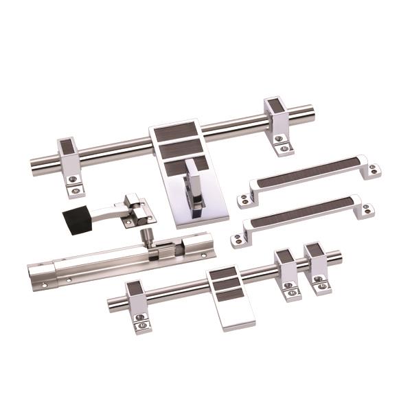 SS Aldrop Handle - Tower Bolt - Rubber Stopper Door Fitting Hardware Manufacturer Rajkot
