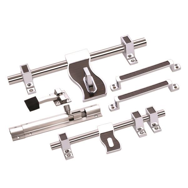 Door Fitting  SS Handle with Tower Bolt - Door Stopper - Kit Manufacturer India