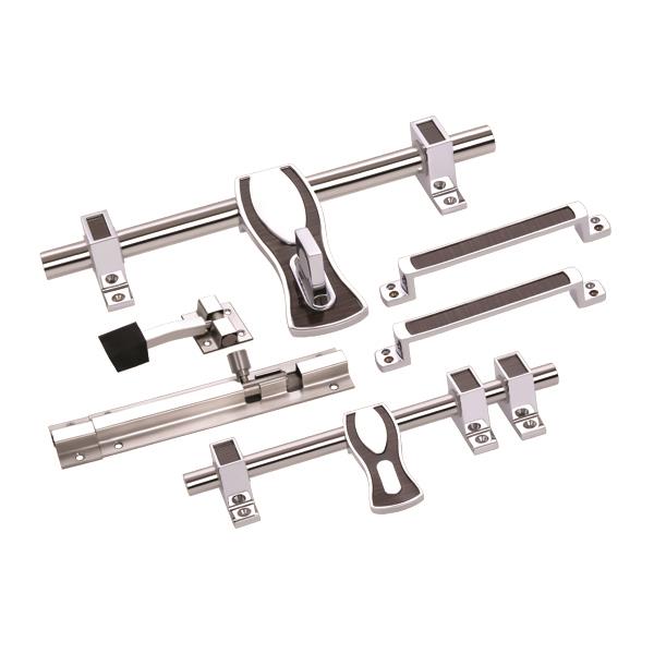 SS Aldrop with Handle - Tower Bolt - Stopper - Rubber Stopper