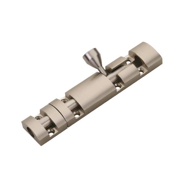 Aluminium Tower Bolt - Half Round - Silver